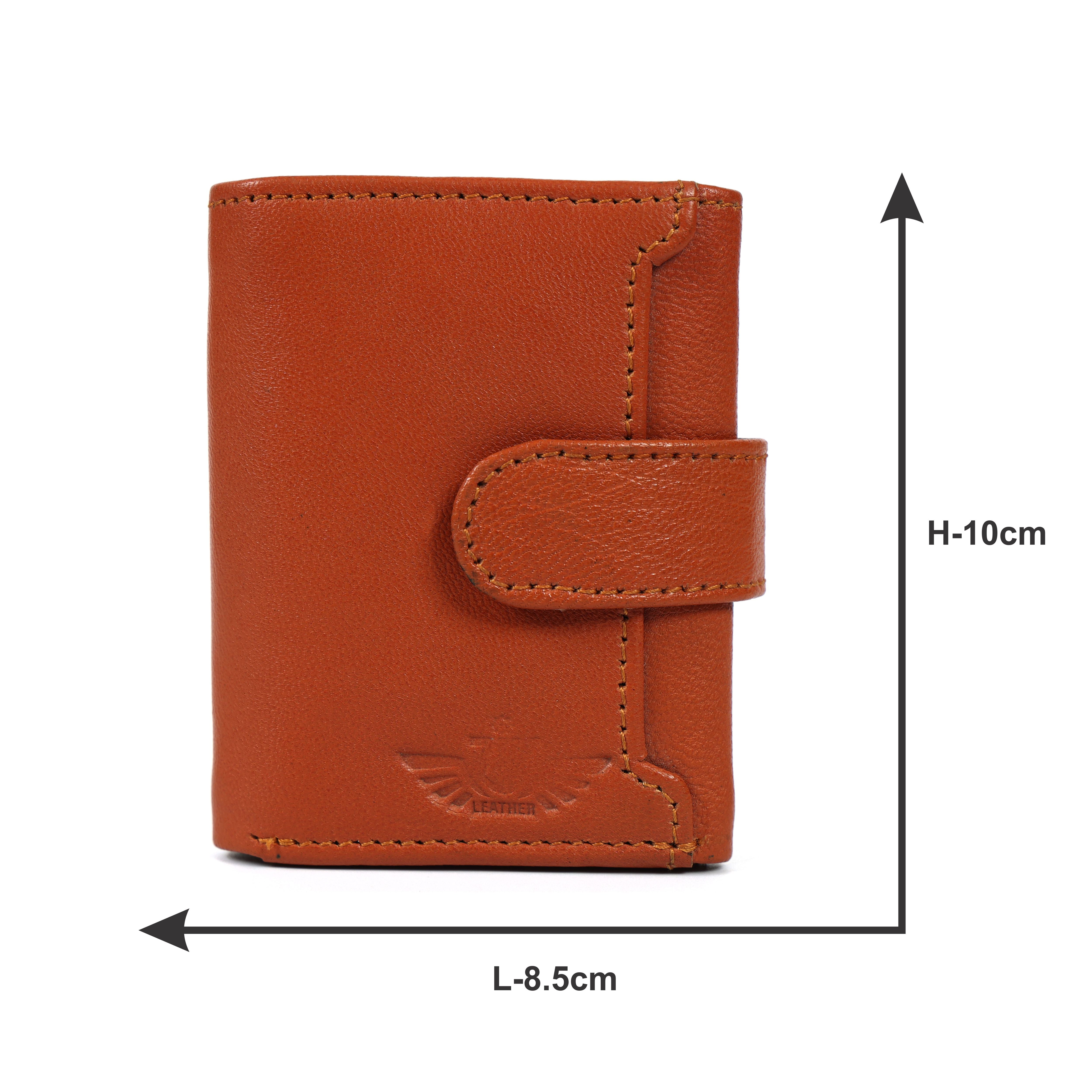 Genuine Leather RFID Card Holder Wallet – Popup Design for Easy Access