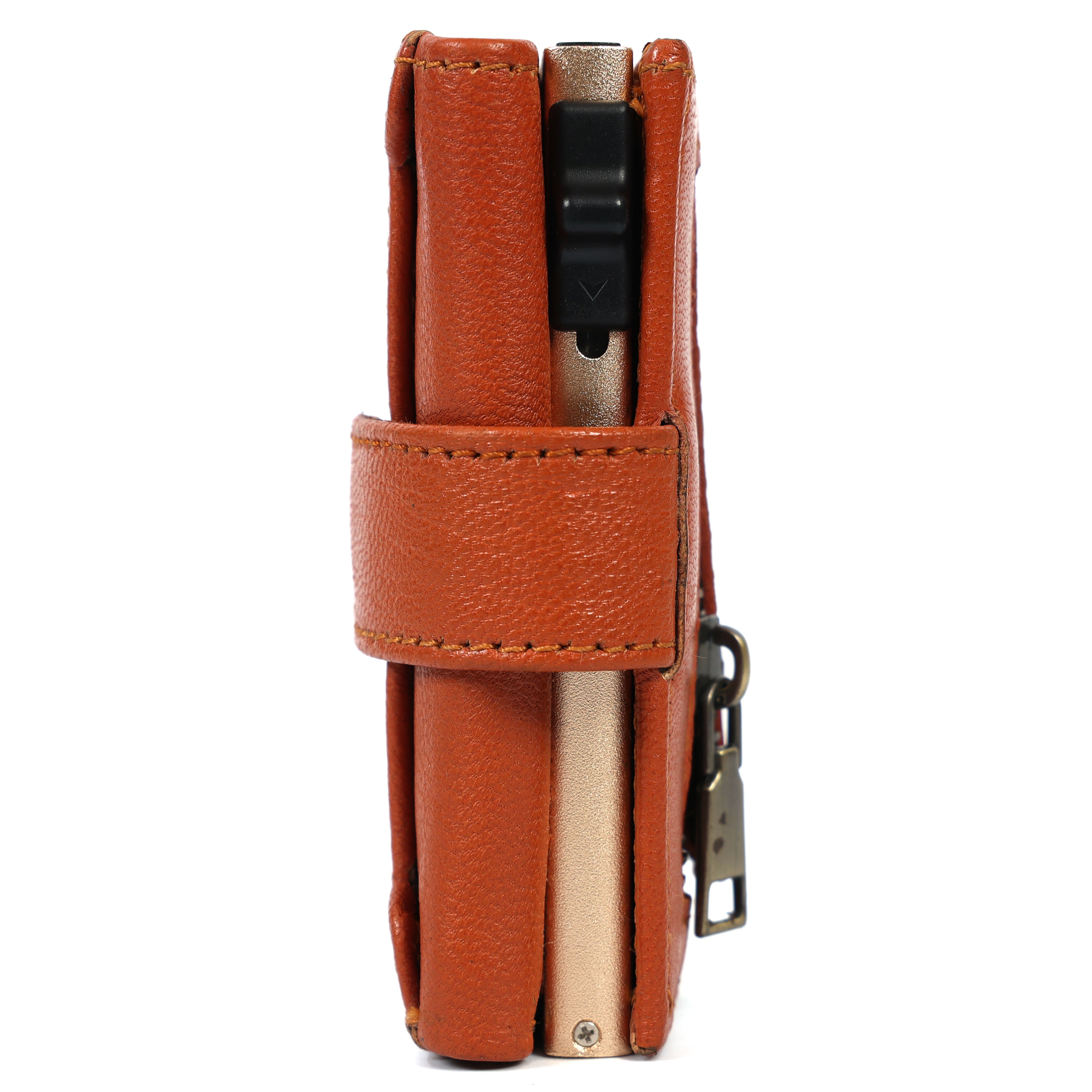 Genuine Leather RFID Card Holder Wallet – Popup Design for Easy Access