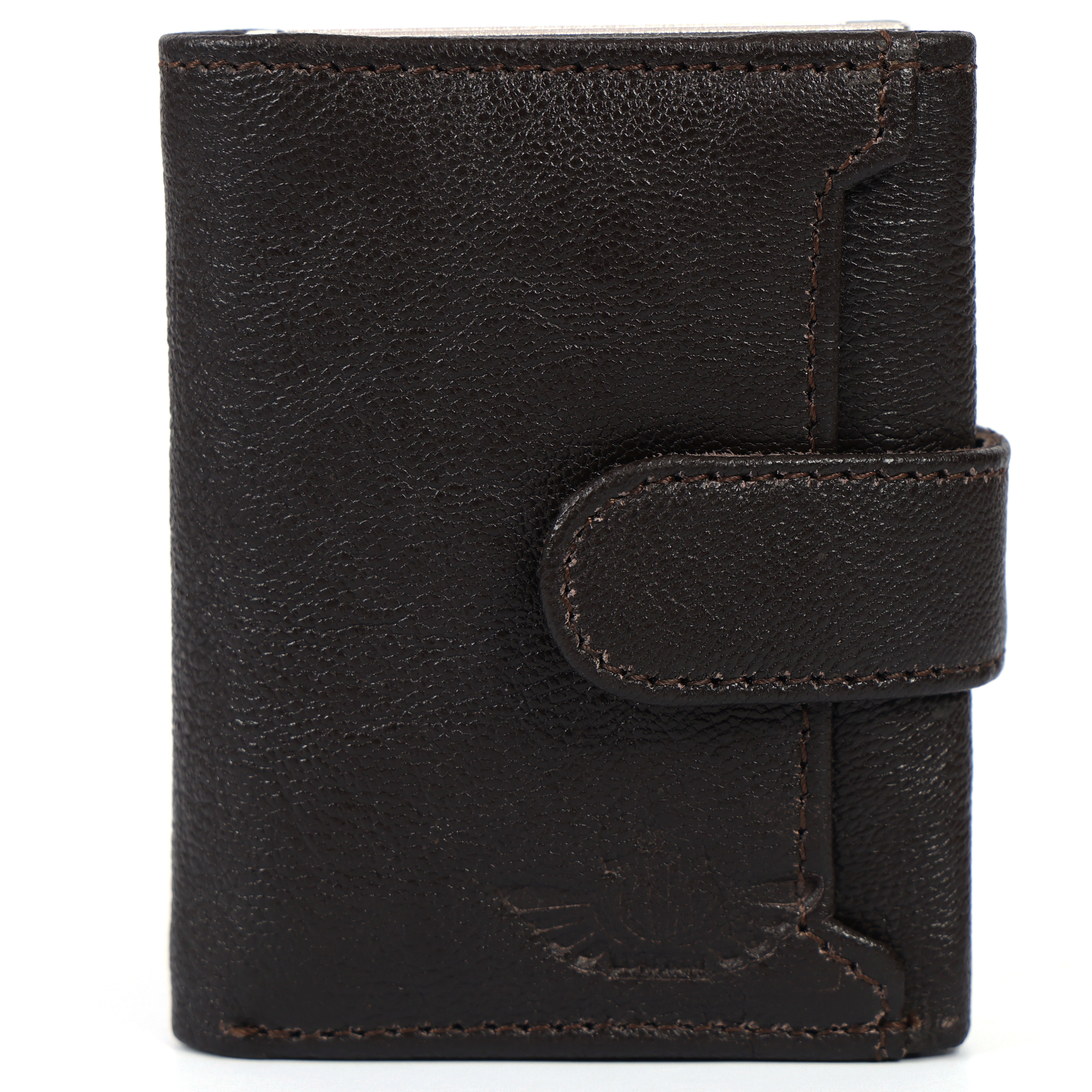 RFID Blocking Leather Card Holder – Quick Access Popup Wallet