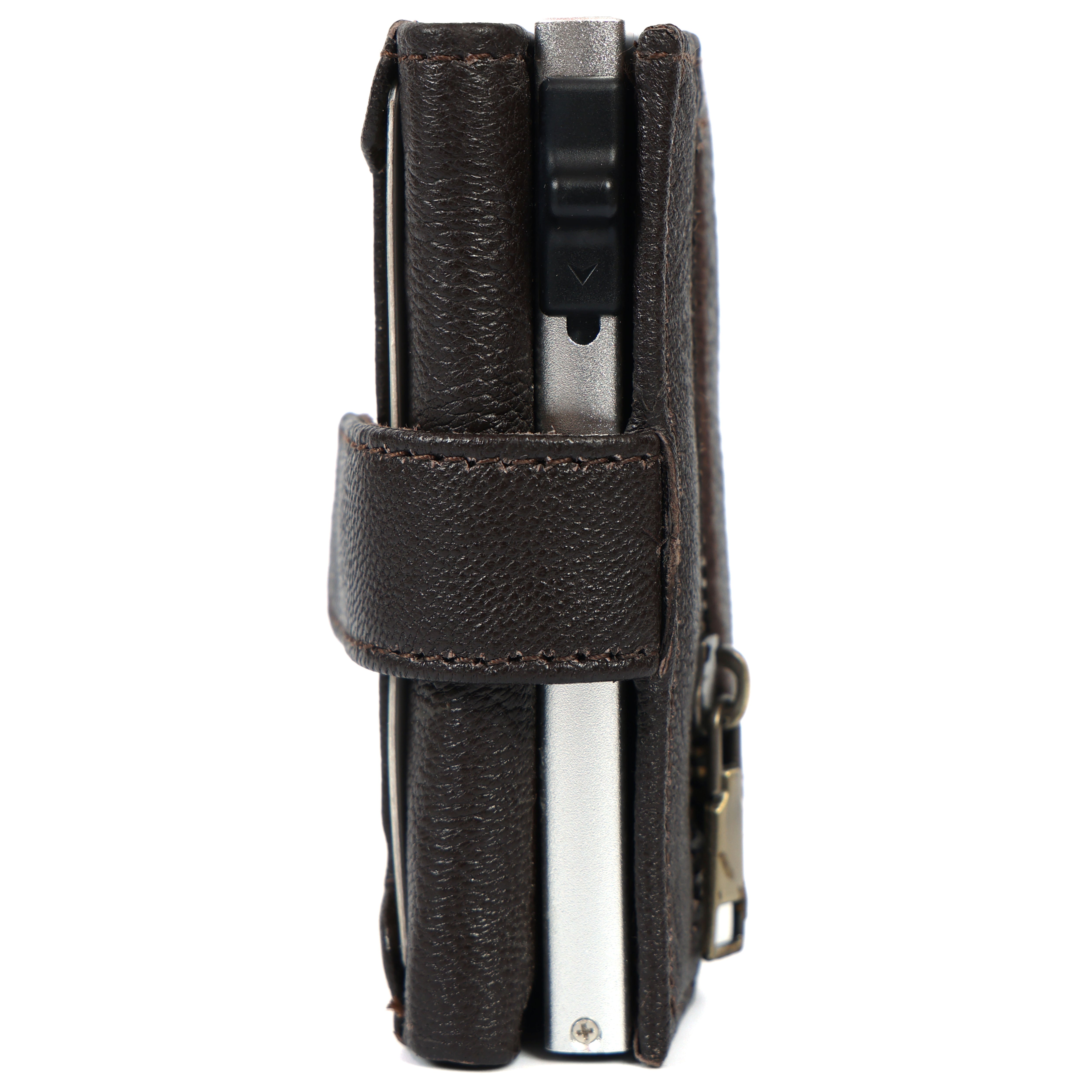 RFID Blocking Leather Card Holder – Quick Access Popup Wallet