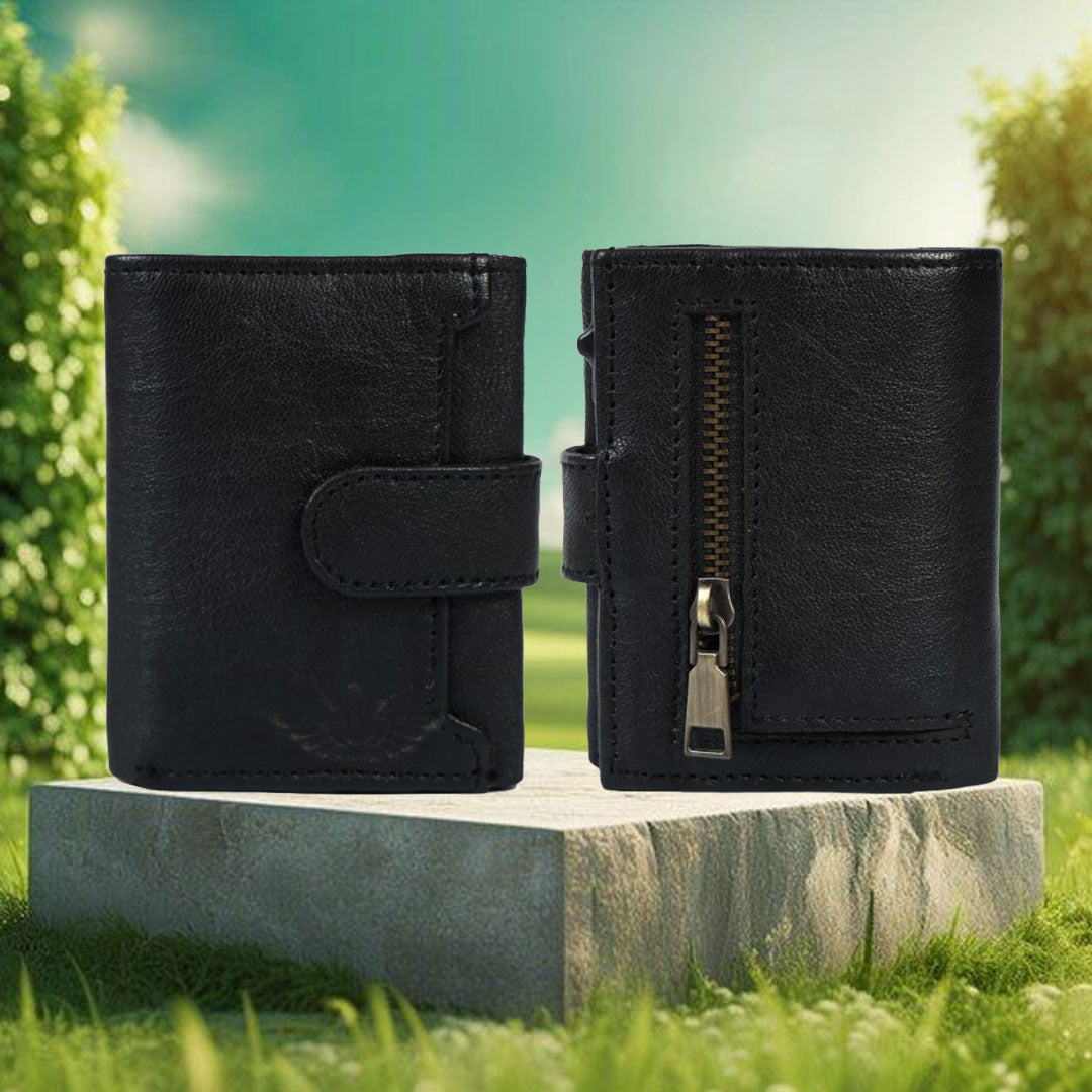 Premium Leather RFID Popup Card Holder Wallet – Secure & Stylish