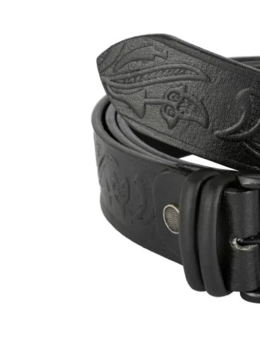 Premium Embossed Genuine Leather Belt Stylish Vintage Designer Belt Durable Formal & Casual Waist Belt