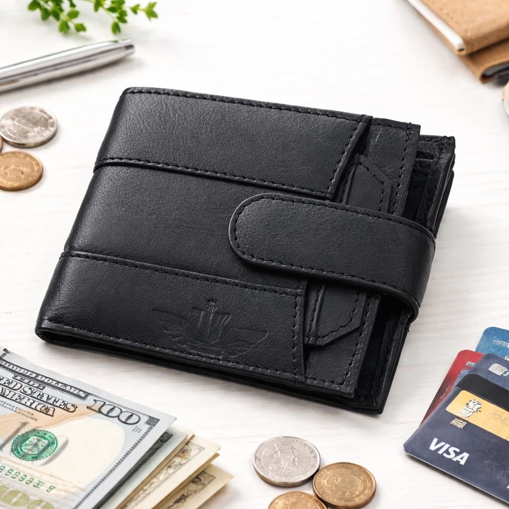 Genuine Leather RFID Wallet Slim Bifold Handmade Wallet for Men & Women | Vintage Minimalist Card Holder