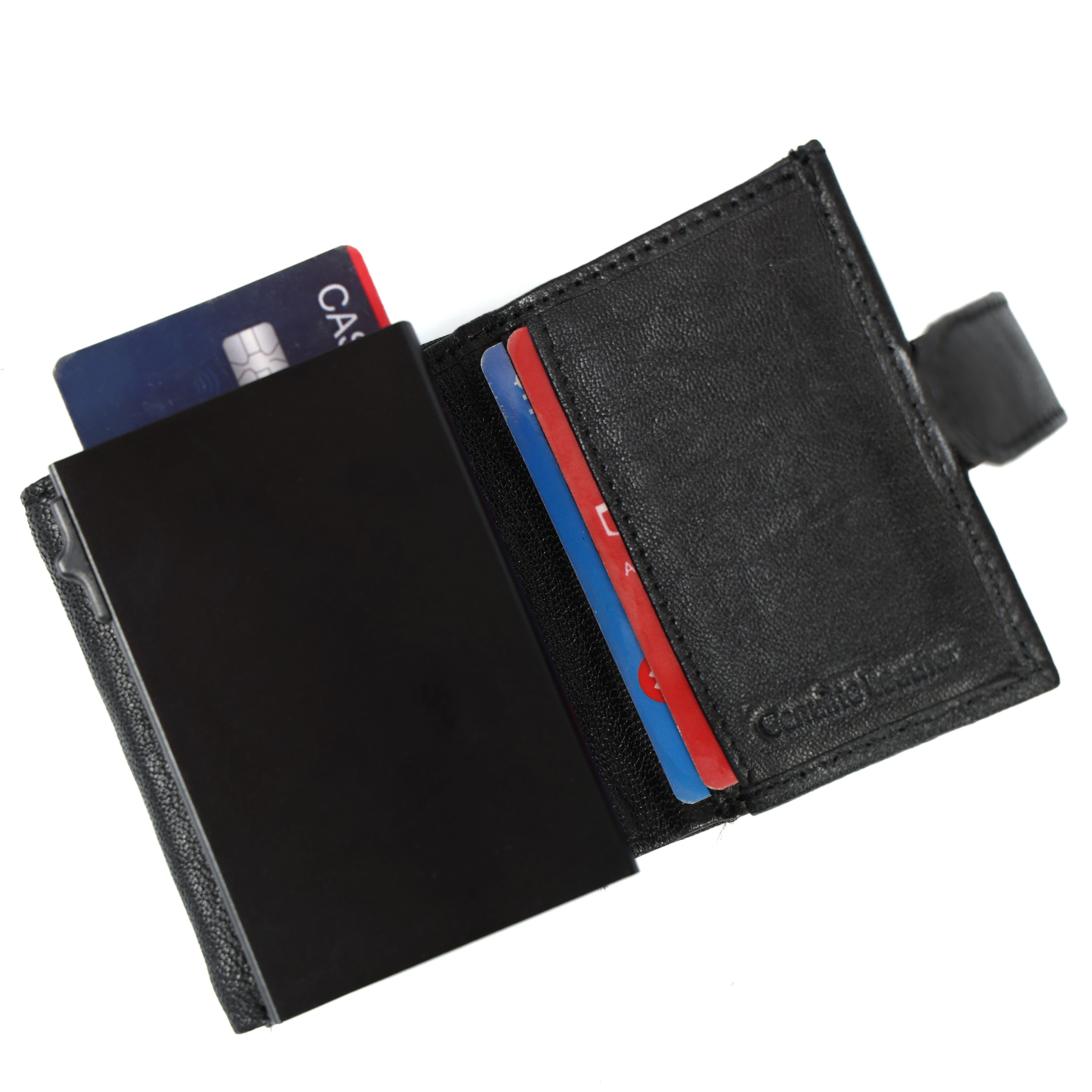 Premium Leather RFID Popup Card Holder Wallet – Secure & Stylish
